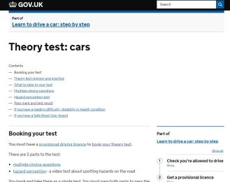 theory test page